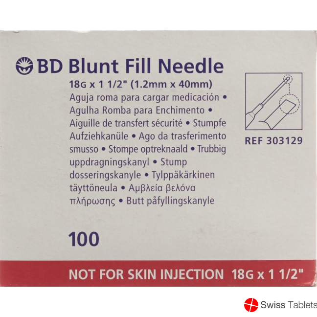 BD Blunt Fill Sicherheitsaufziehkanüle 100 Stück buy online