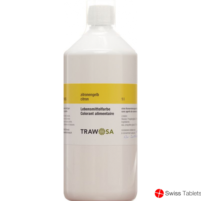 1000 Trawosa food dye lemon yellow ml
