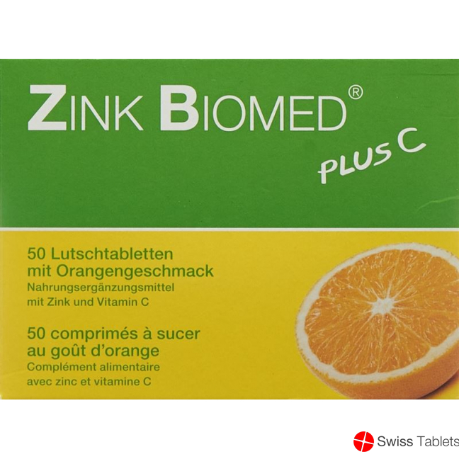 Zinc Biomed plus C Lutschtabl Orange 50 pcs