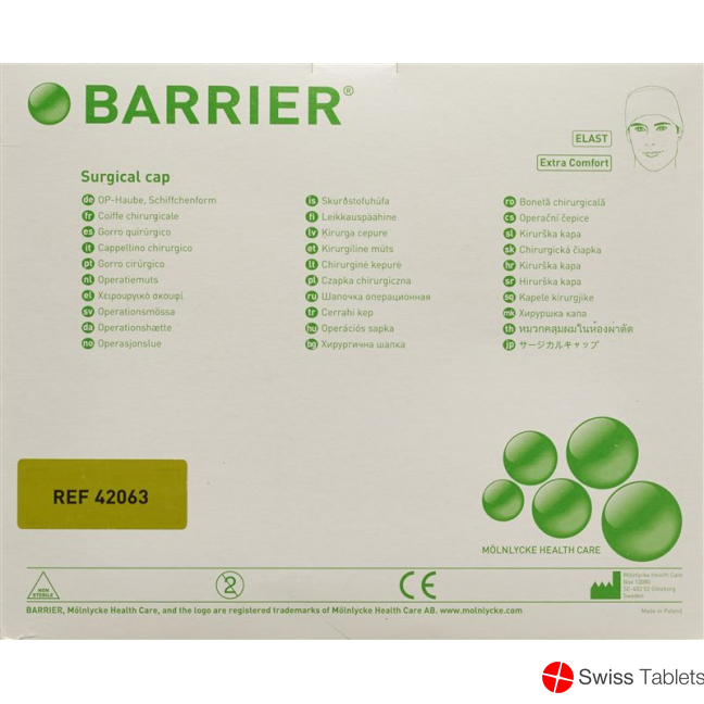 Barrier Op Hauben Extra Komf Elastisch Grün 150 Stück buy online