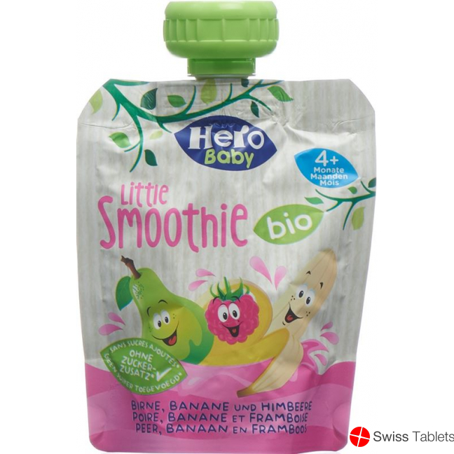 Hero Baby Organic Smoothie Pear Banana Raspberry Btl 90 g