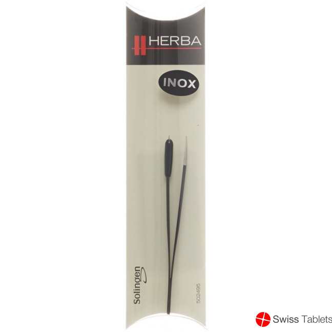 Herba tweezers pointed inox black buy online