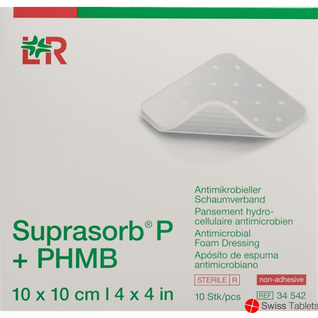 Suprasorb P+phmb Schaumverband 10x10cm 10 Stück buy online