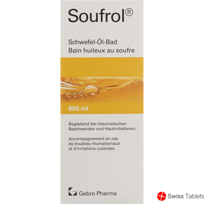 Soufrol sulphur-oil-bath bottle 800ml buy online