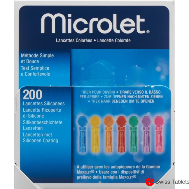 Microlet Lanzetten Farbig 200 Stück buy online