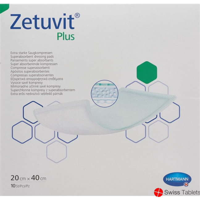 Zetuvit Plus Absorptionsverband 20x40cm 10 Stück buy online