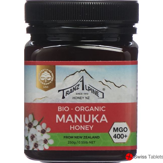 Hoyer Manukahonig Mgo 400+ Bio Glas 250g buy online