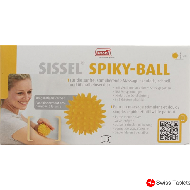 Sissel Spiky-Ball 8cm Gelb 2 Stück buy online