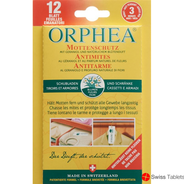 Orphea Mottenschutzblätter 12 Stück buy online