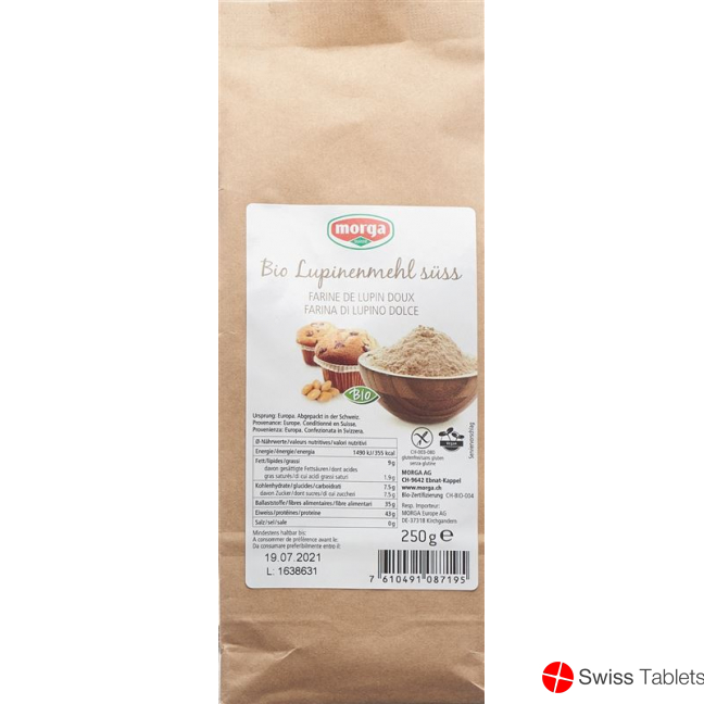 Morga Lupinenmehl Suess Bio Glutenfrei 250g buy online