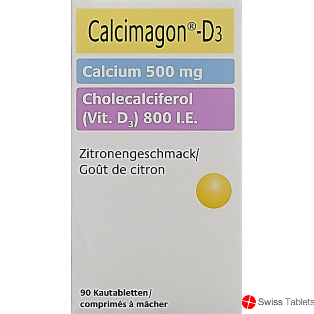 Calcimagon D3 500/800 Zitrone (o Aspar) Dose 90 Stück buy online