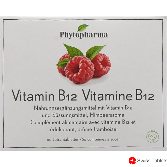 Phytopharma Vitamin B12 lozenges tin 60 pieces buy online