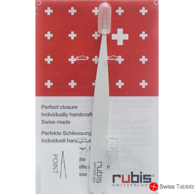 Rubis tweezers pointed white inox buy online