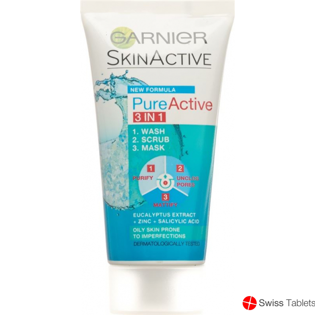 Garnier Pure Active Cleanser 3in1 Mini 150ml buy online
