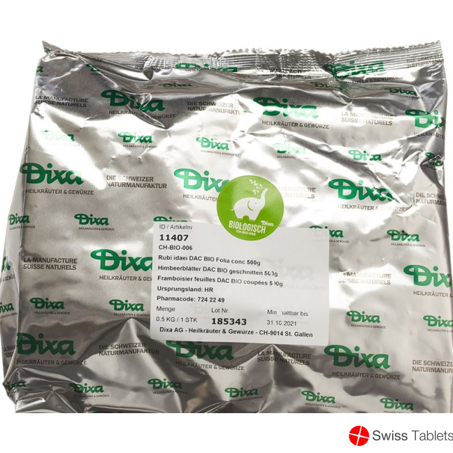 Dixa Himbeerblätter Dac Bio Geschnitten 500g buy online