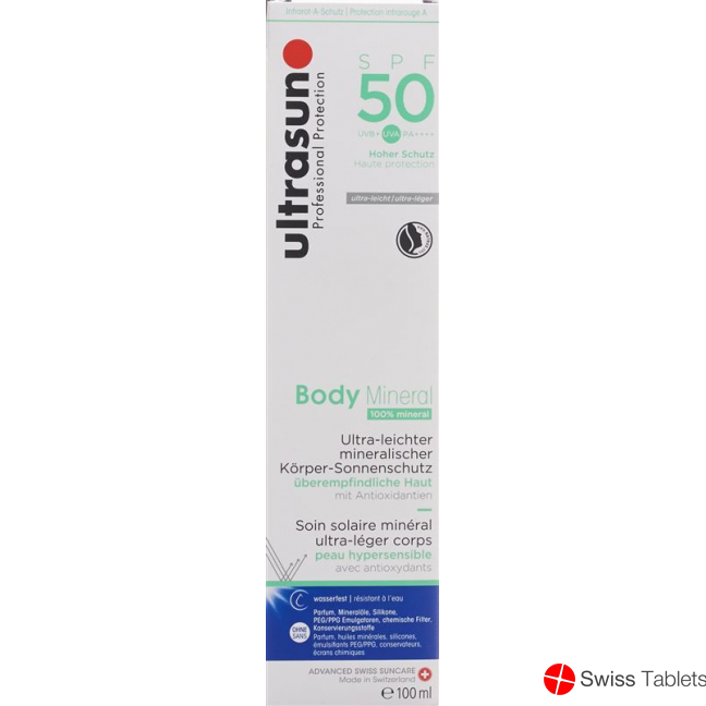 Ultrasun Body Mineral Emulsion SPF 50 Tube 100ml buy online