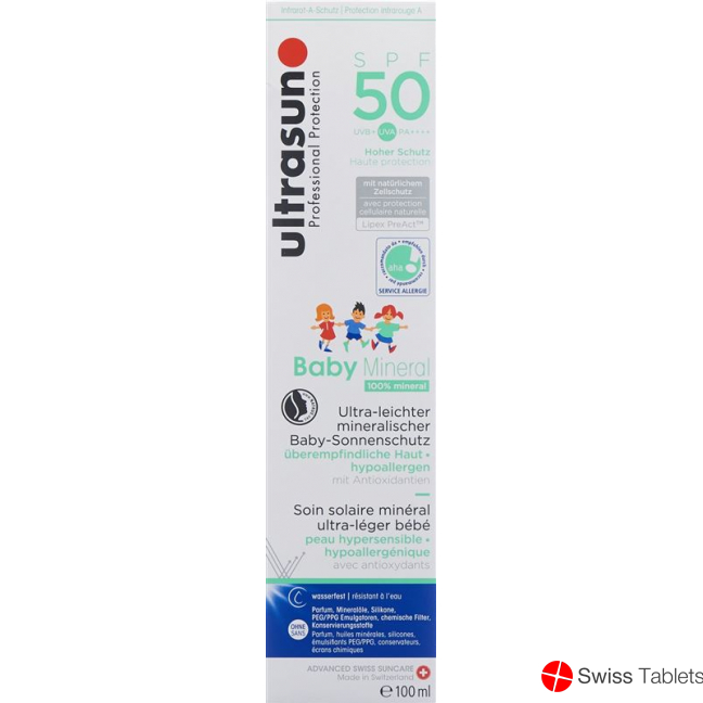 Ultrasun Baby Mineral Emulsion SPF 50 tube 100ml buy online