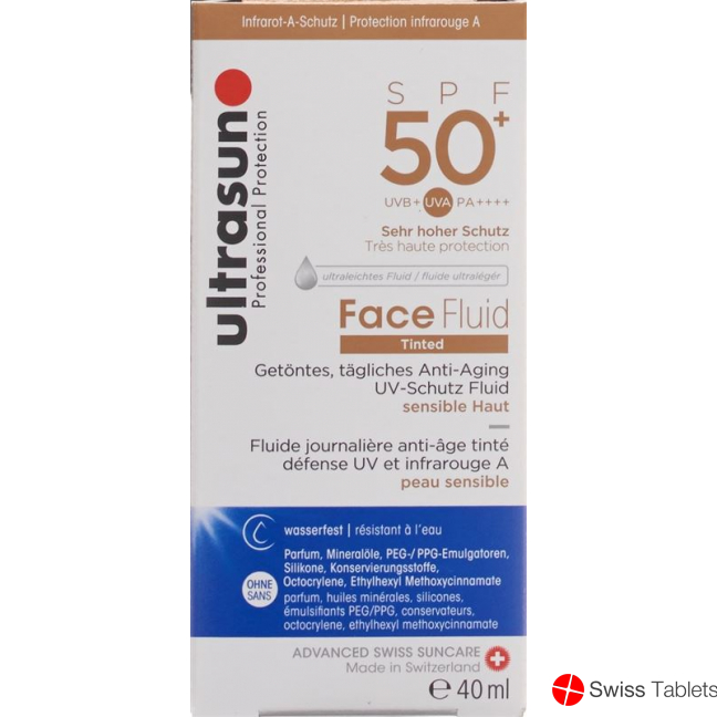 Ultrasun sun protection fluid face tinted Honey SPF 50+ 40ml buy online