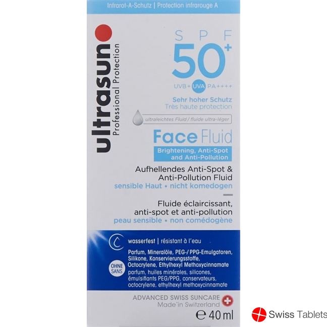 Ultrasun Face Fluid Bright & Anti-Pollution SPF 50+ 40ml buy online