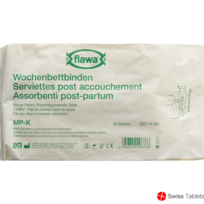 Flawa Wochenbettbinden Mp-k Keimreduziert 10 Stück buy online