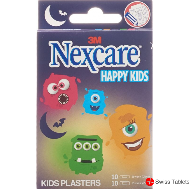 3M Nexcare Kinderpflast Happy Kids Monsters 20 Stück buy online