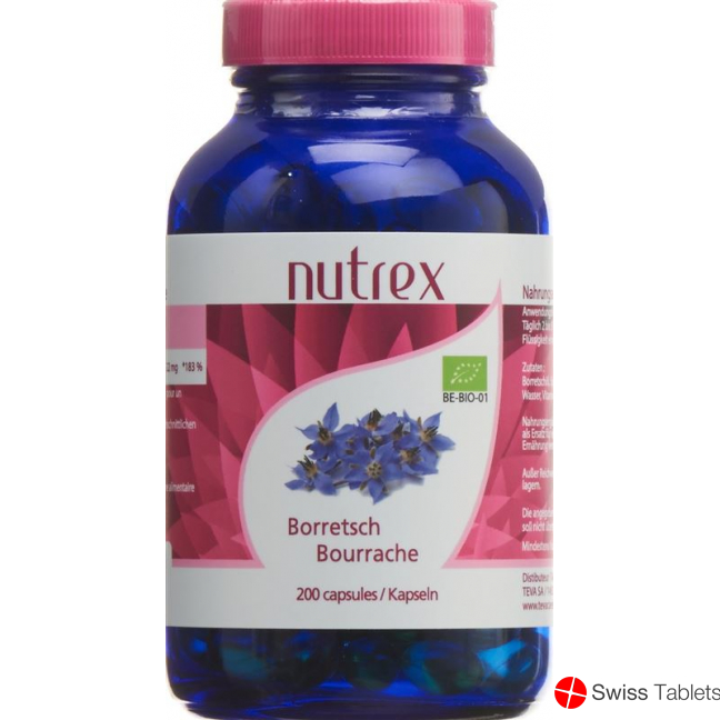 Nutrex Borretschoel Kapseln 500mg Bio 200 Stück buy online
