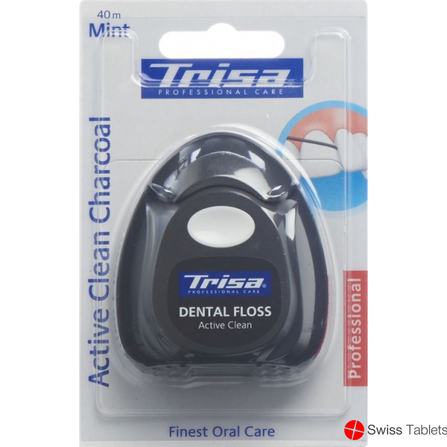 Trisa dental floss Active Clean Charcoal buy online