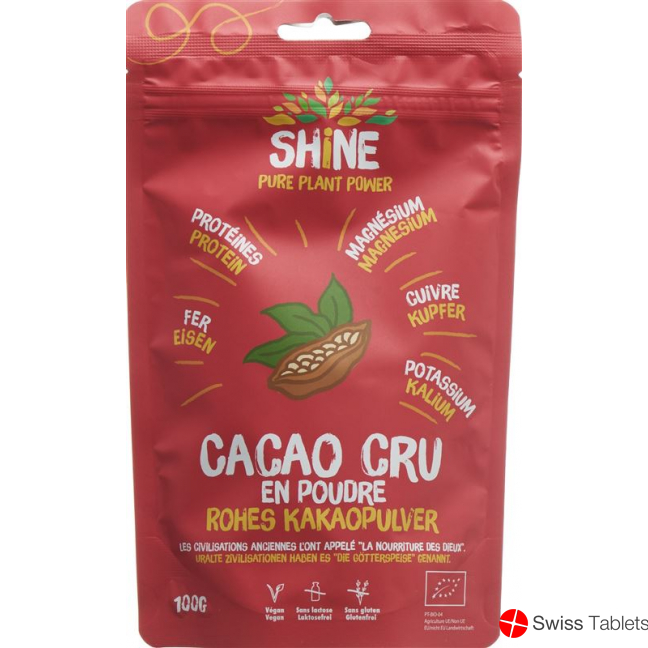 Shine Rohes Kakaopulver Bio Beutel 100g buy online