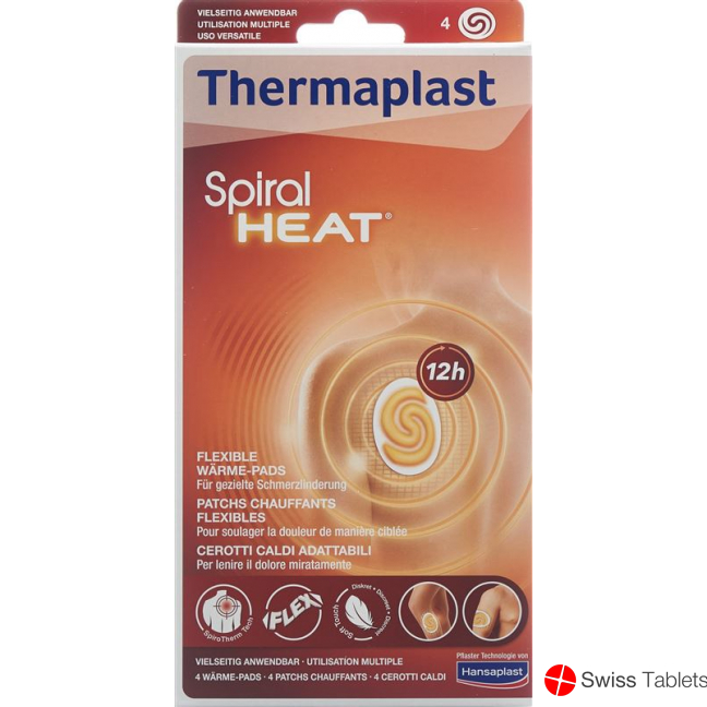 Hansaplast Spiral Heat Wärme-pads Flexibel 4 Stück buy online