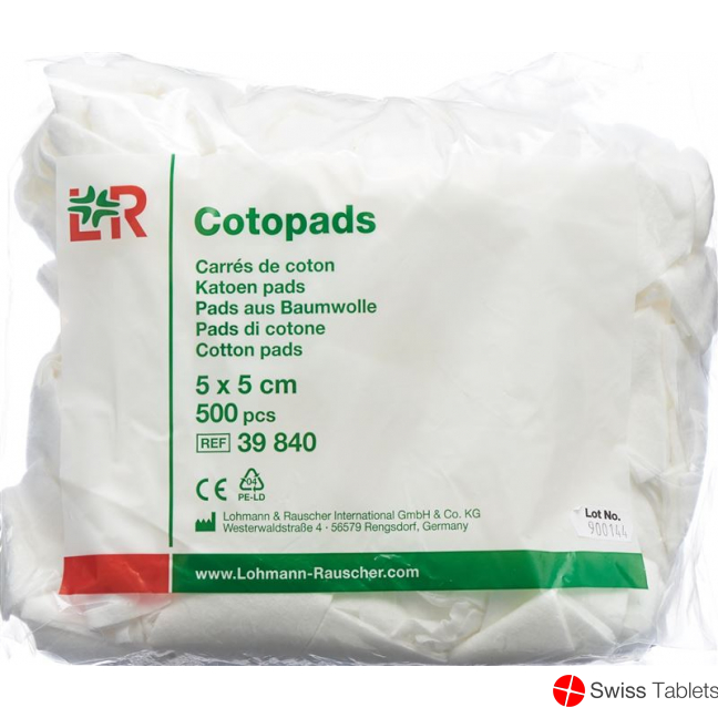 Cotopads Pads Aus Baumwolle 5x5cm Beutel 500 Stück buy online
