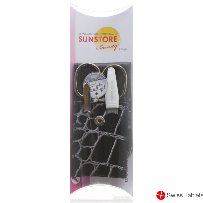 Sunstore Beauty Manikuer Set 3-teilig Lederetui Schwarz buy online