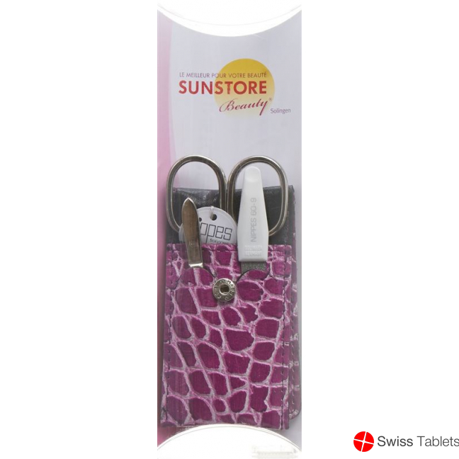 Sunstore Beauty Manikuer Set 3-teilig Lederetui Pink buy online