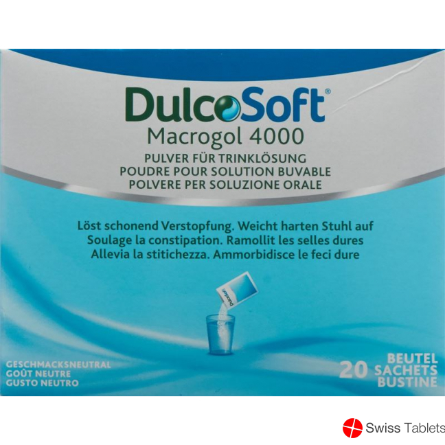Dulcosoft Macrogol 4000 powder for drinking solution 20 bags 10g buy online