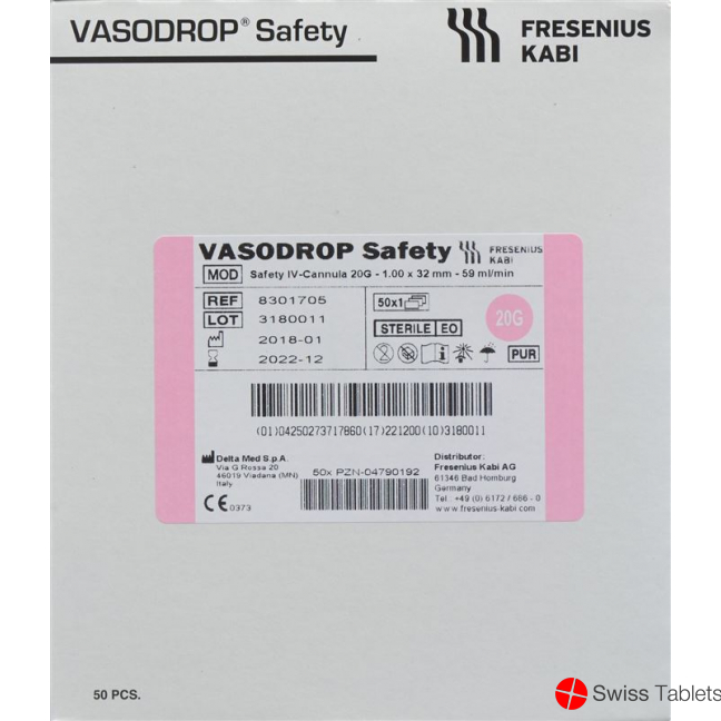 Vasodrop Safety 20g 32mm/s 50 Stück buy online
