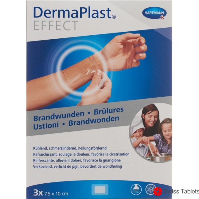 Dermaplast Effect Burns plaster size 75x100mm 3 pieces buy online