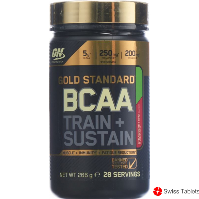 Optimum Bcaa Gold Std.t&s Strawberry&kiwi 266g buy online