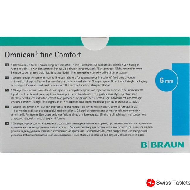 Omnican Fine Comfort G31x6mm M Entsorgung 100 Stück buy online