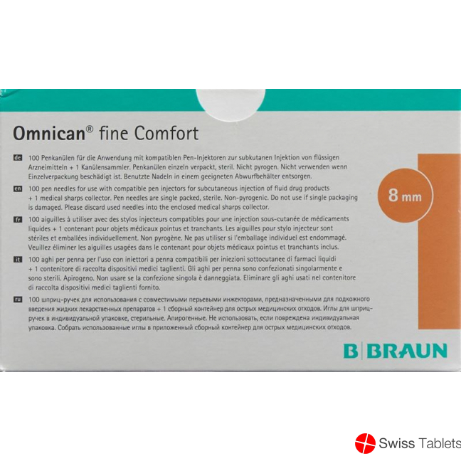 Omnican Fine Comfort G31x8mm M Entsorgung 100 Stück buy online Omnican Fine Comfort G31x8mm M Entsorgung 100 Stück buy online