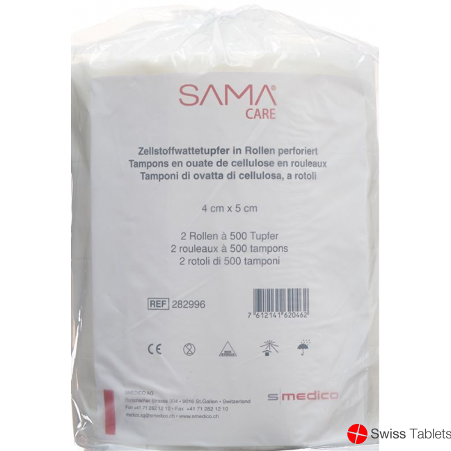 Salzmann Zellstofftupfer 4x5cm Unsteril 2x 500 Stück buy online