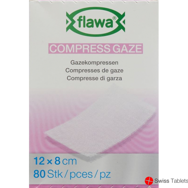Flawa Gazekompressen Geschnitten 8x12cm 80 Stück buy online