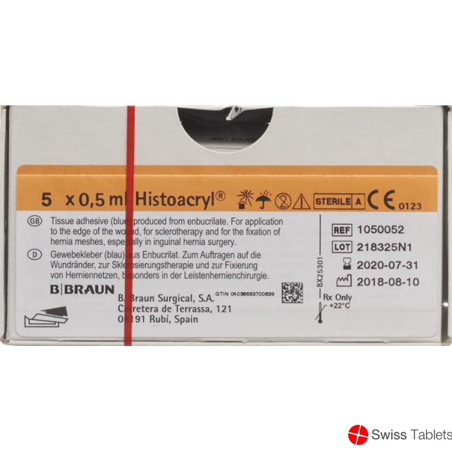 Histoacryl Blau Lösung 5 Ampullen 0.5g buy online