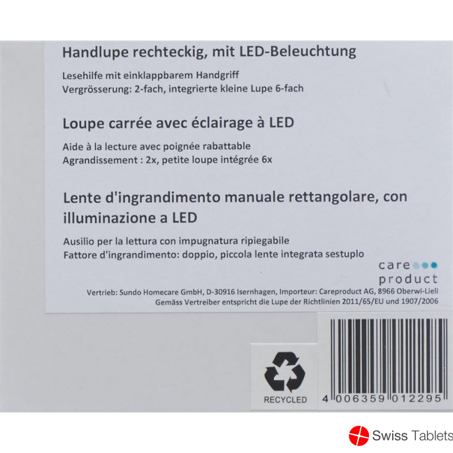 Sundo handheld magnifier with LED lighting Rectangular buy online