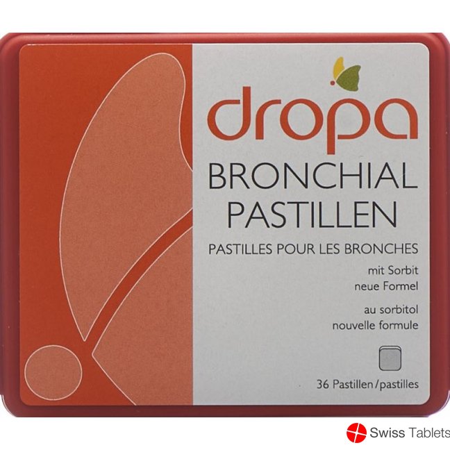 Dropa Bronchialpastillen Zuckerfrei Neue Form 36 Stück buy online