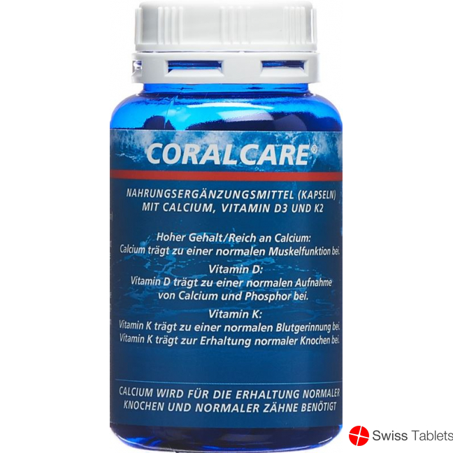 Coralcare Calcium Kapseln 750mg Vitd3 + K2 120 Stück buy online