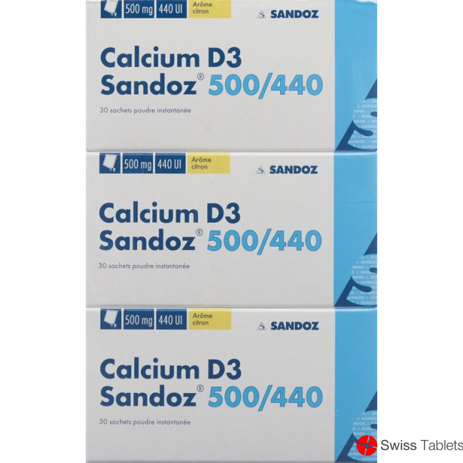 Calcium D3 Sandoz Pulver 500/440 Beutel 90 Stück buy online
