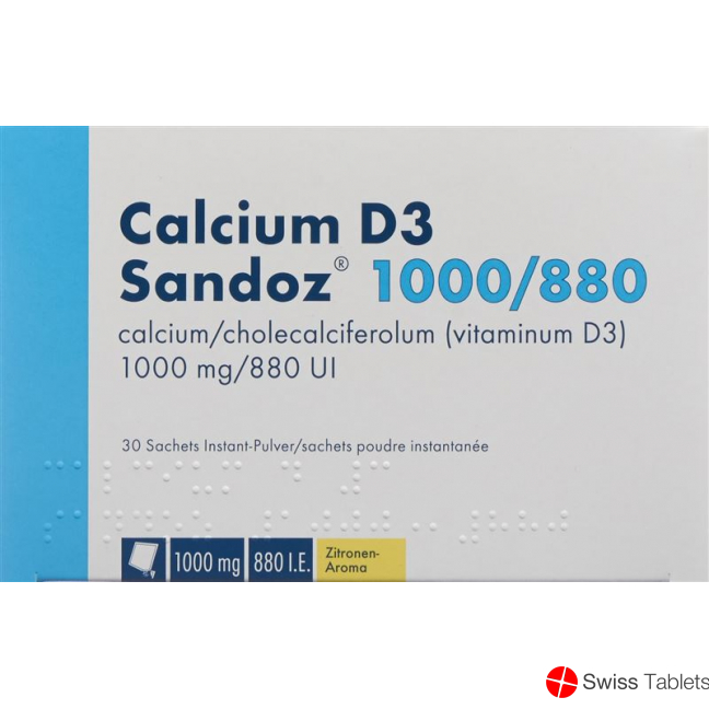 Calcium D3 Sandoz Pulver 1000/880 Beutel 30 Stück buy online