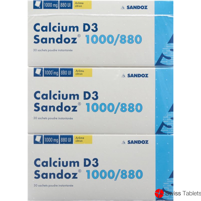 Calcium D3 Sandoz Pulver 1000/880 Beutel 90 Stück buy online