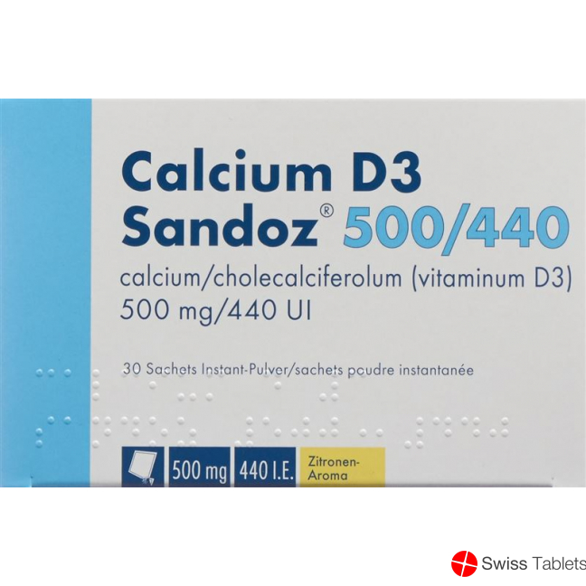 Calcium D3 Sandoz Pulver 500/440 Beutel 30 Stück buy online