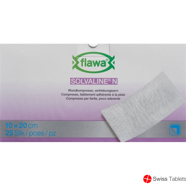 Flawa Solvaline N Kompressen Steril 10x20cm 25 Stück buy online