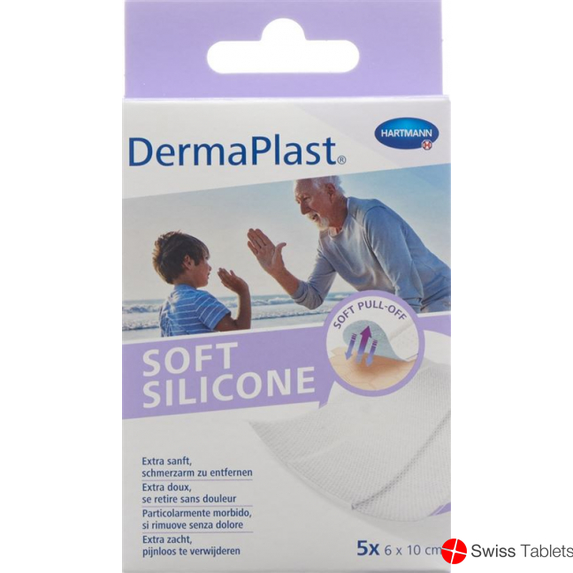 Dermaplast Soft Silicone 6x10cm 5 pieces buy online
